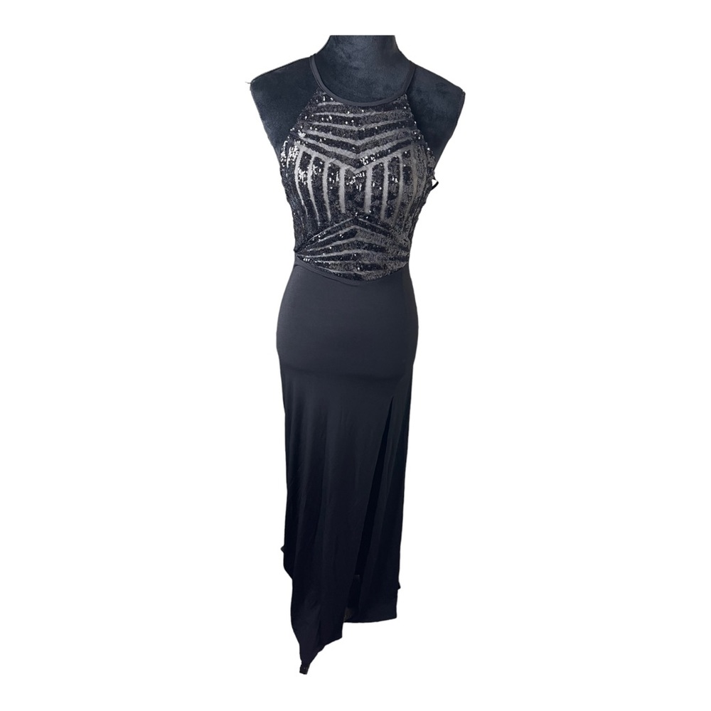 Masquerade Sequin Slit Maxi Dress Size XS Dillard’s NWT - Picture 1 of 10
